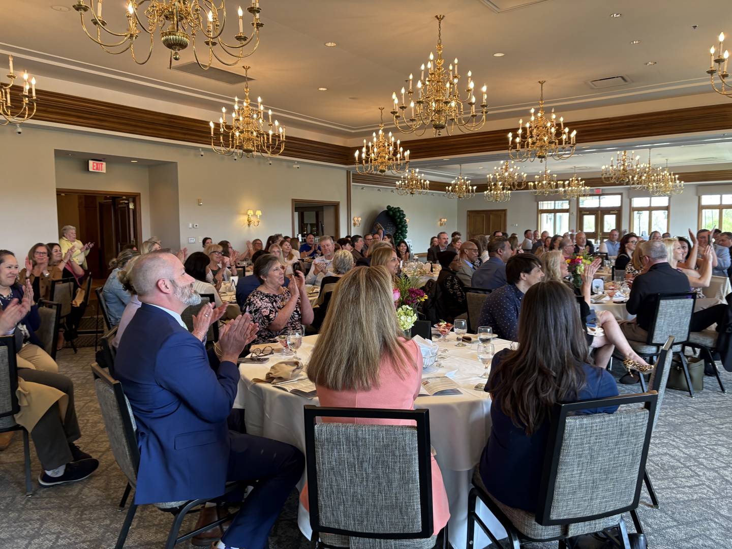 Audience members applaud at the GEM Leadership Celebration in Lake in the Hills Thursday, April 23, 2026.
