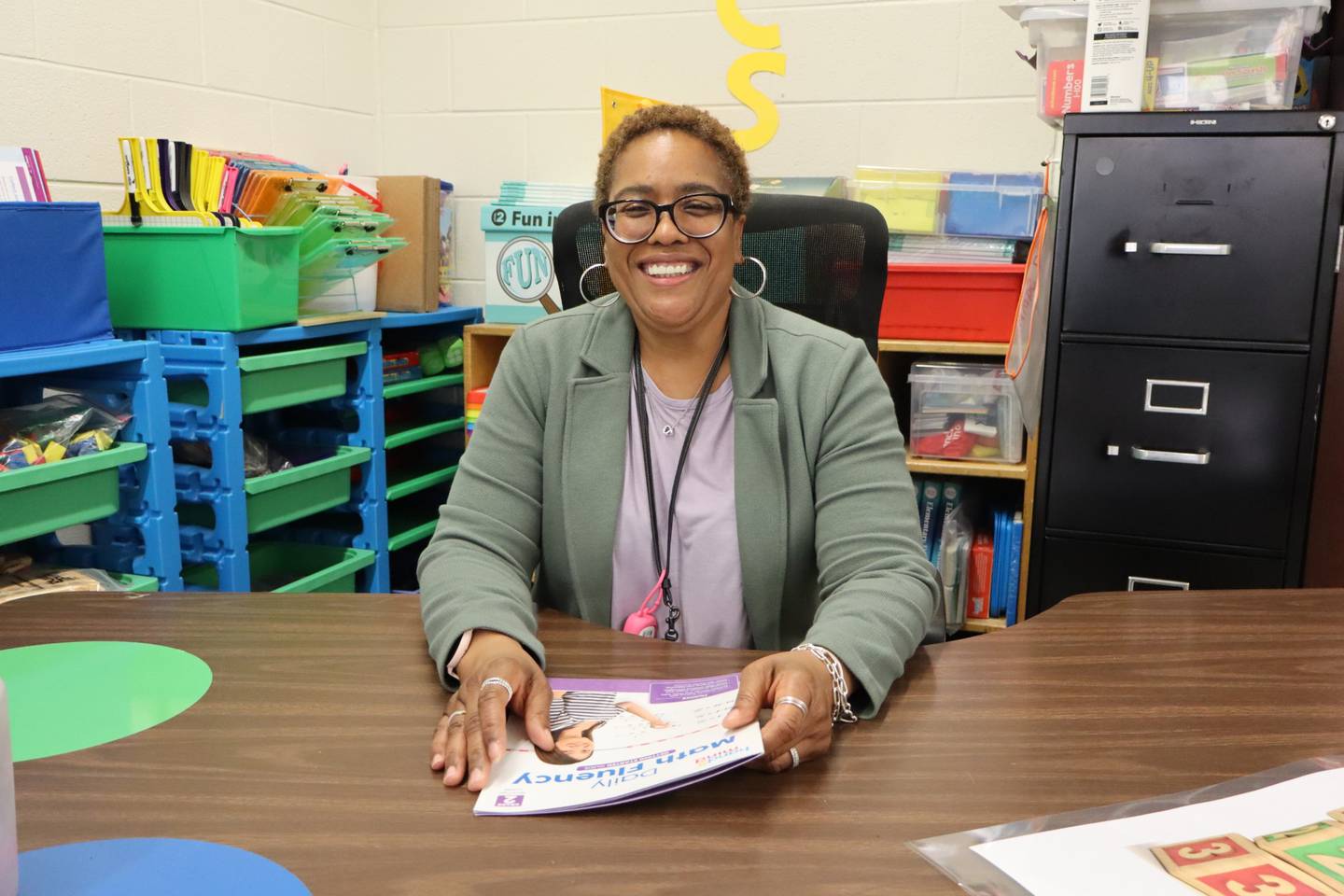 Juanita Samms, an Army veteran, currently teaches second grade at Farragut Elementary School in Joliet.