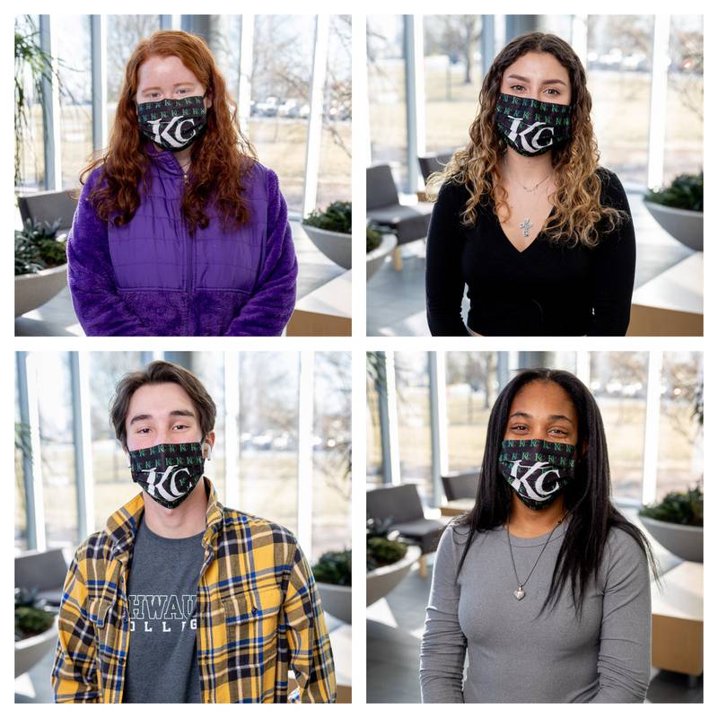 The Kishwaukee College Foundation recently named the student scholarship recipients for the spring semester. Pictured (clockwise from top left) are recipients Heidi Price, Perla Gonzalez, Donna Gillespie and Matthew Sharp.