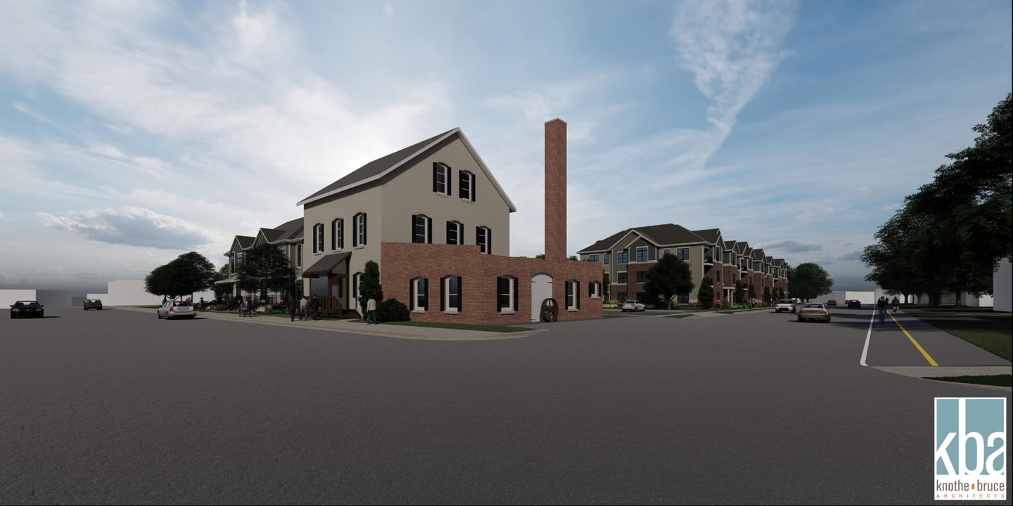 A rendering of the affordable housing project that could be built in the city of McHenry. The apartments will include 54 units.