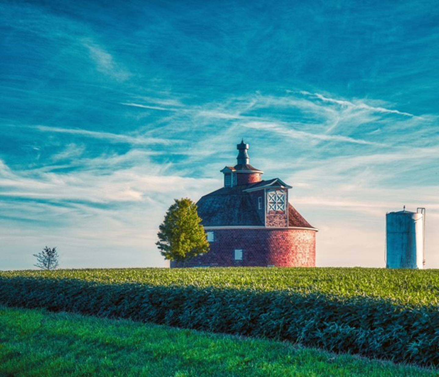 “Cox’s Round Barn,” a photograph on metal by Letha Catalina of Dixon, is part of The Next Picture Show's Regional Survey exhibit.