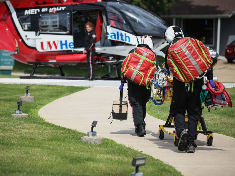 Man seriously injured when horse falls on him near Harvard