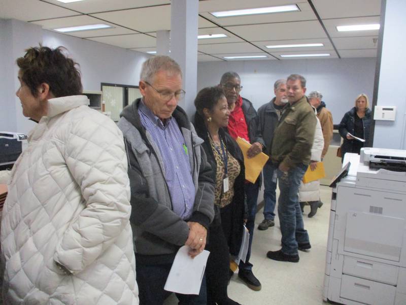 Will County candidates for countywide, county board and precinct committee offices lined up at the Will County Clerk's Office in Joliet to file petitions on Nov. 27, the first day to file for the 2024 elections, Monday was the last day to file. Nov 27, 2023.