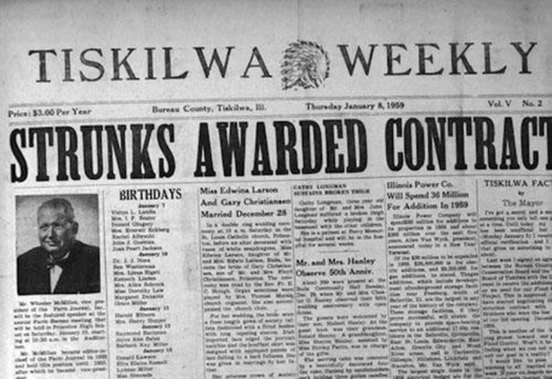 ‘Tiskilwa in Print Newspapers from 1856 to 2019’ will be featured Sept