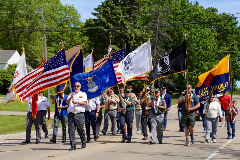 Elburn American Legion Post 630 held its annual Memorial Day observance Monday, May 26, 2025 beginning with a procession from Lions Park to Blackberry Township Cemetery, where the post held a ceremony in honor and remembrance of fallen servicemen and women.