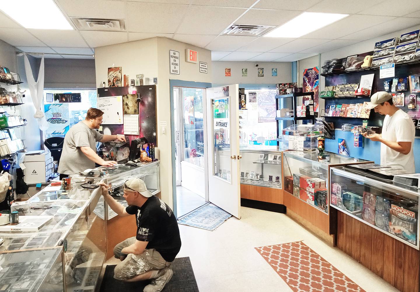 Cosmic Collectibles in Monroe, Wis. sells sports cards, board games and video games and consoles. Its card room also can be rented for private parties.