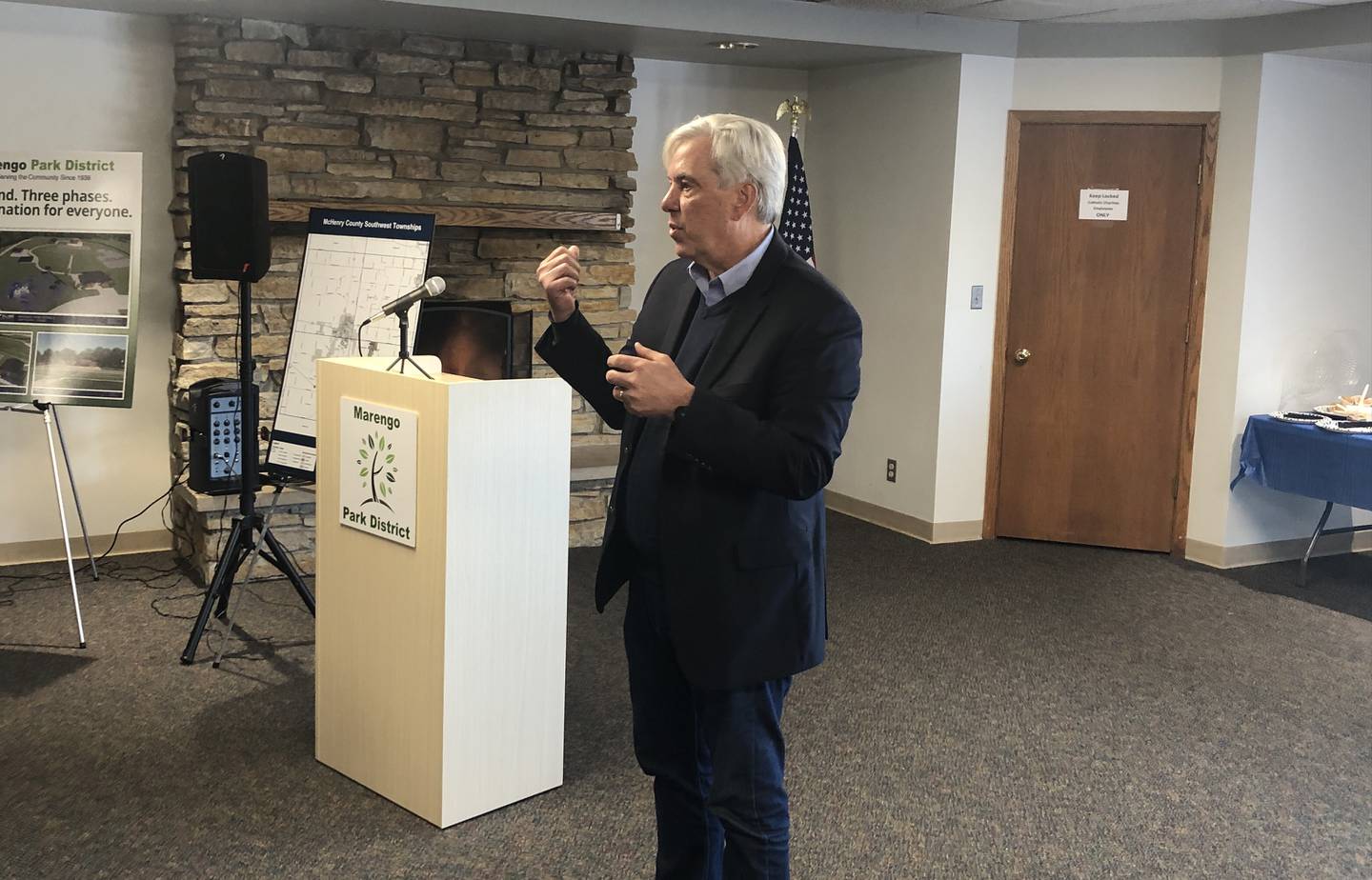 McHenry County Economic Development Corporation Executive Director Jim McConoughey speaks at the Marengo-Union Chamber of Commerce's annual breakfast on Thursday, Jan. 2, 2023.