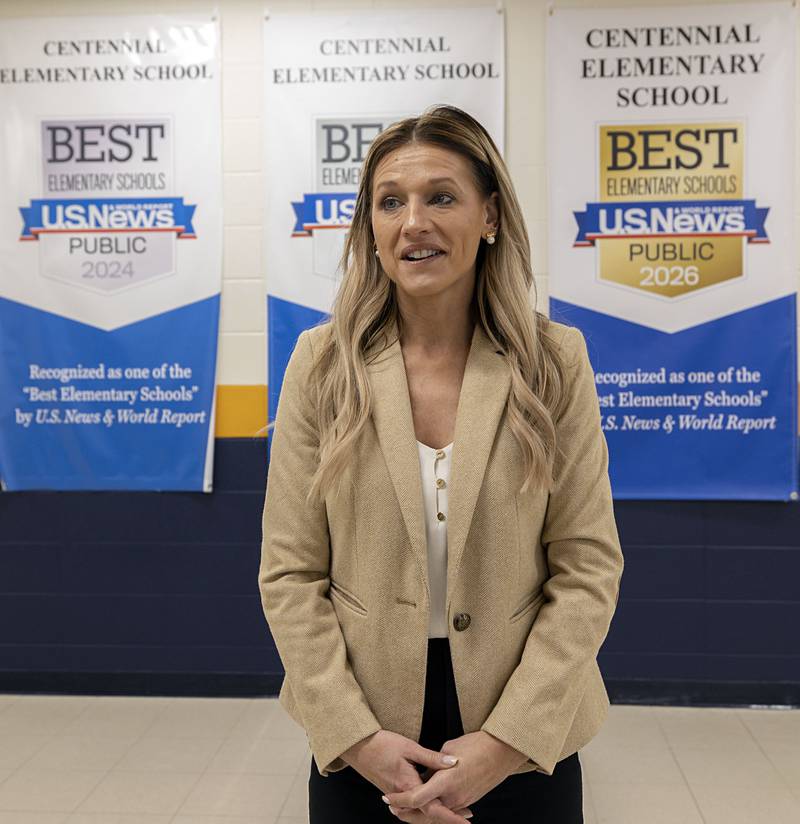 New Dixon superintendent and current Polo Centennial School principal Melydi Huyett talks about the journey that brought her to the position Tuesday, Dec. 23, 2025. Huyett will take over the position on July 1, 2026.