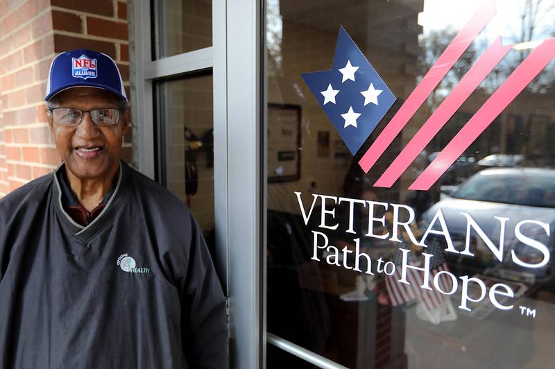 Phil Clark of Crystal Lake, who served in the U.S. Air National Guard and played in the NFL, is shown on Tuesday, Nov. 4, 2025, at Veterans Path to Hope in Crystal Lake.