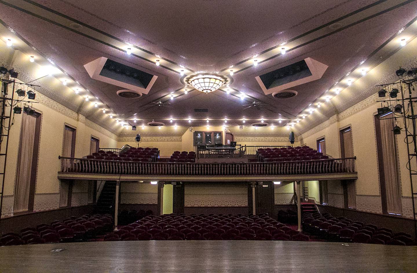 The 310 seat auditorium of the Sandwich Opera House is viewed from the stage Tuesday. The venue was built in 1878 and most recently renovated in 1983.