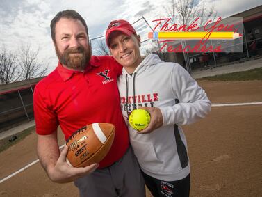 ‘It’s a true balance’ Yorkville’s Jory and Tom Regnier make it work as successful coaches, parents of two kids