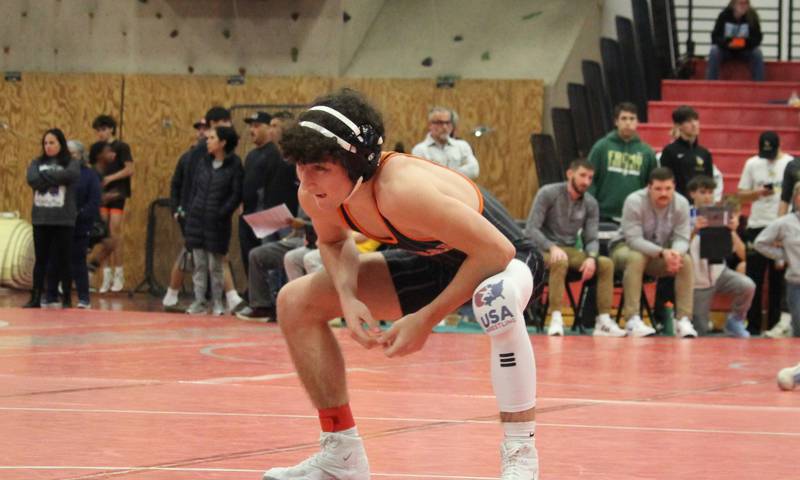 Crystal Lake Central sophomore Alex Edwards looks on during a match this season. The Central wrestling community came together to support Edwards' family after an injury forced him to make two hospital visits Saturday. Photo courtesy Sue Butler