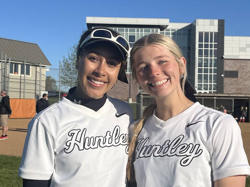 Ajai Bonner and Meghan Ryan, Huntley softball