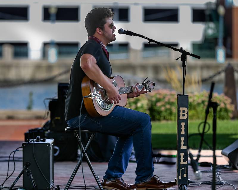 Bill Grady performs at the Joliet Blues Festival at Bicentennial Park. Aug 13, 2022.