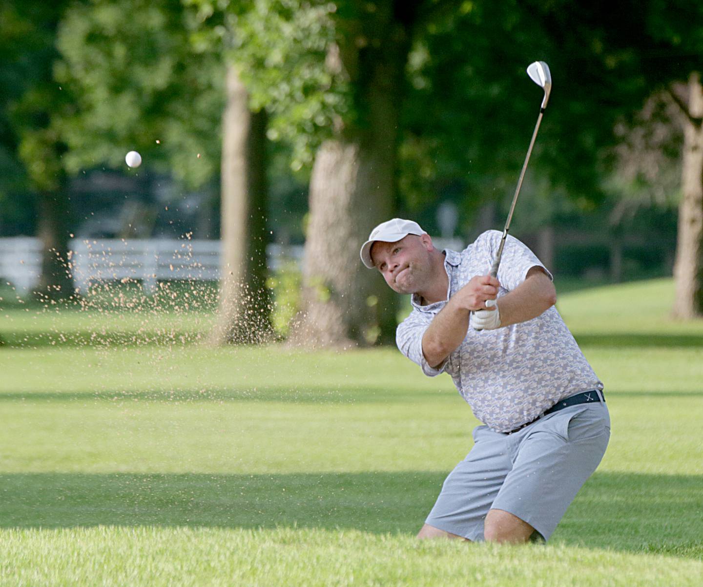 Josh Gass golfs during the Richard Berry Memorial Championships on Sunday, July 17, 2022, at The Eastwood in Streator.