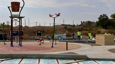 Sterling riverfront park delays persist, ice ribbon may open near end of the year