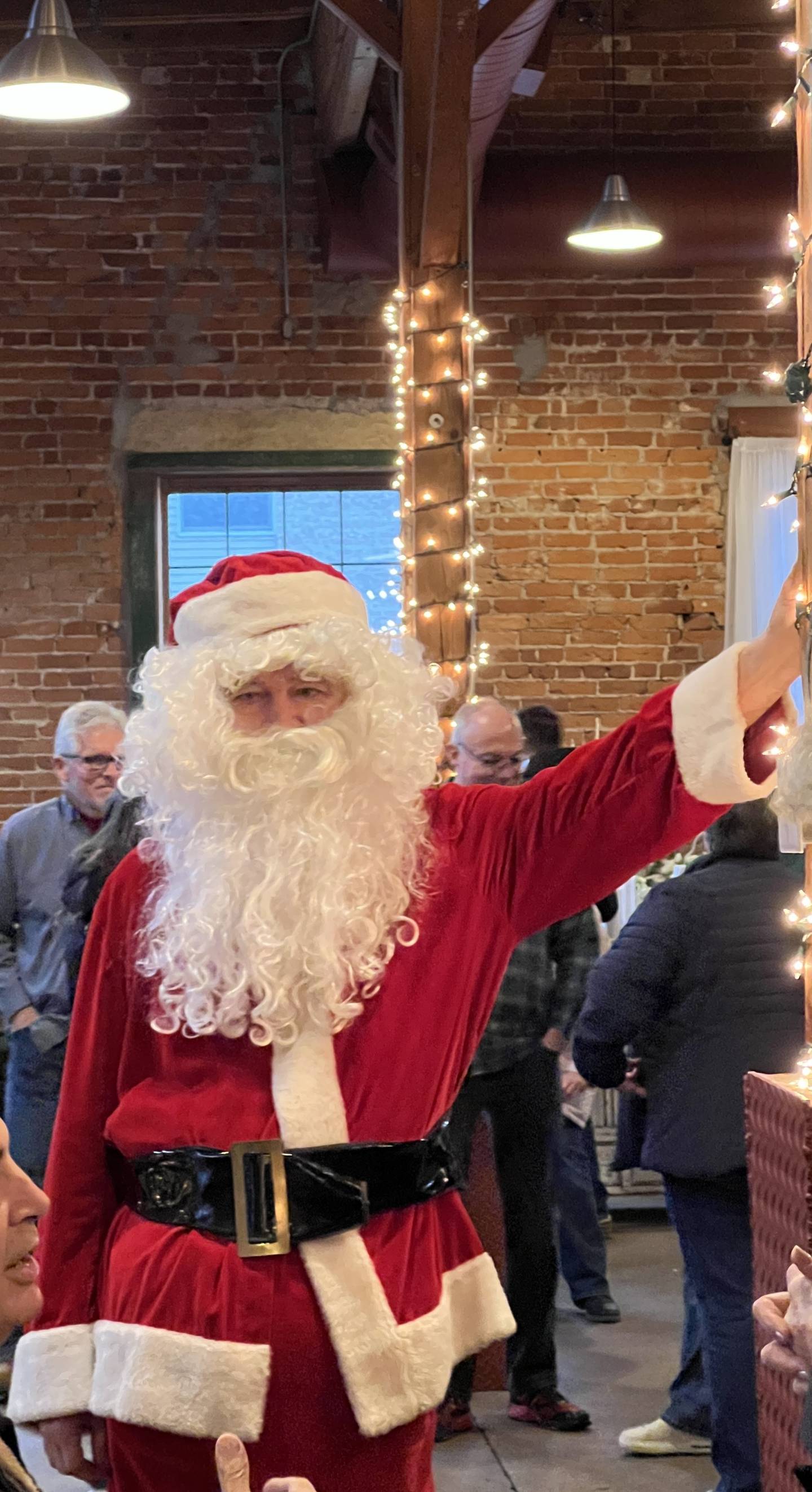 Kane County resident Brick VanDerSnick came to the Goodfellows of DeKalb and Sycamore gift distributing event on Christmas Eve 2025, dressed as Santa Claus.