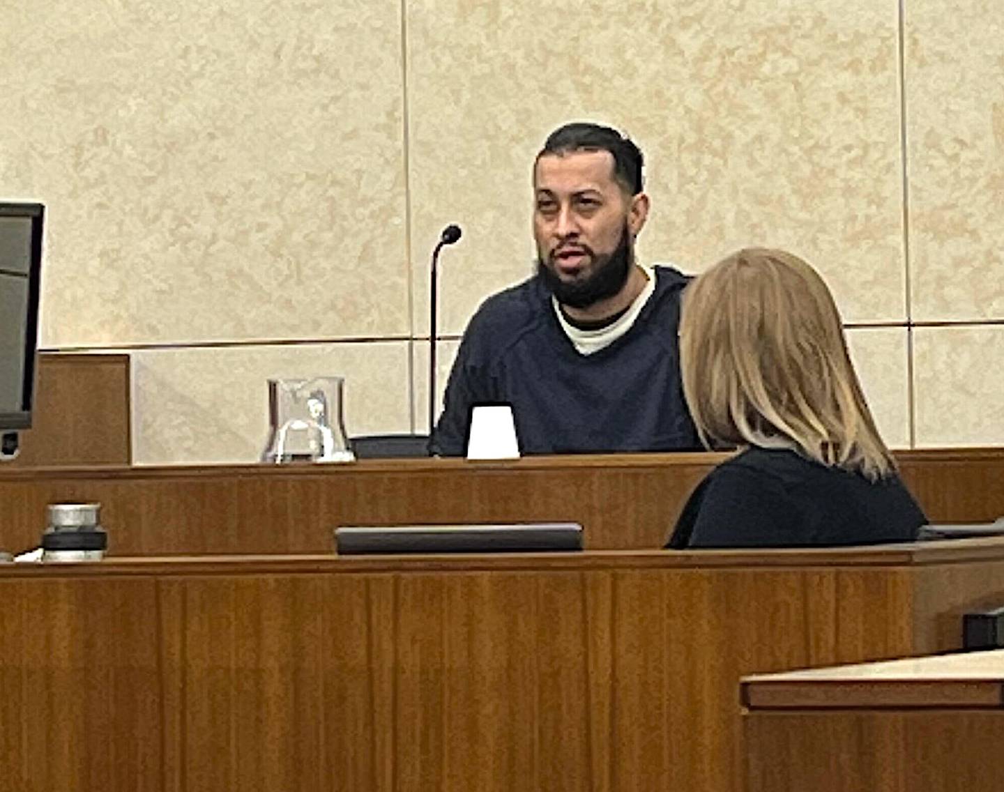 Norberto Salvador Navarro testifies on Wednesday, March 23, 2022, in the reckless homicide trial of Sean Woulfe, 33, of Orland Park.