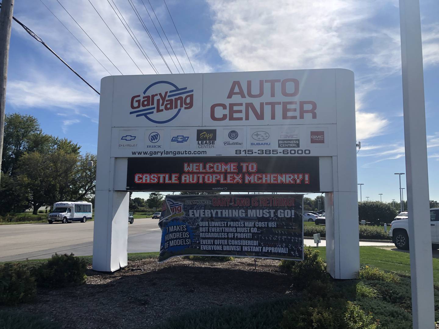 The Gary Lang Auto Group in McHenry was sold to Castle Automotive Group on Thursday, Sept. 29, 2022. Signs at the Route 31 dealerships announced the change to motorists.