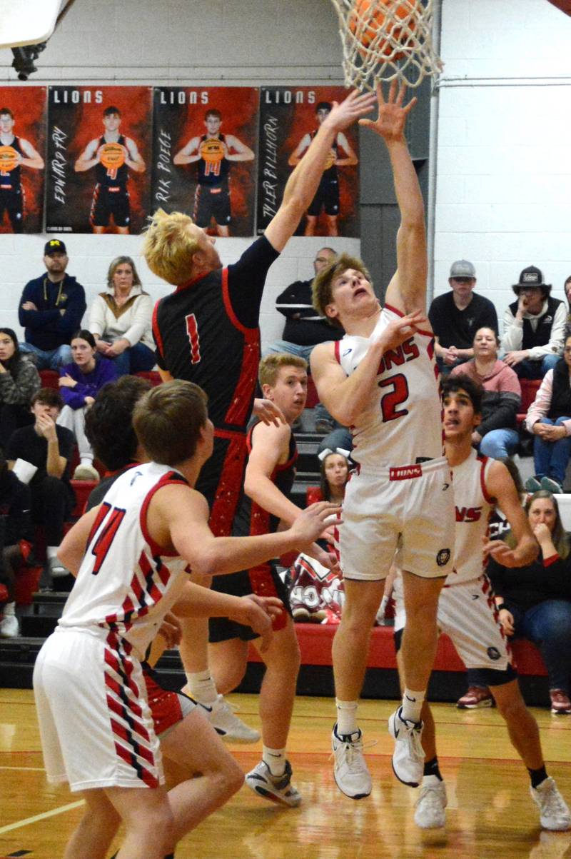 LaMoille senior Brayden Klein shoots against Indian Creek in Tuesday's Senior Night game.