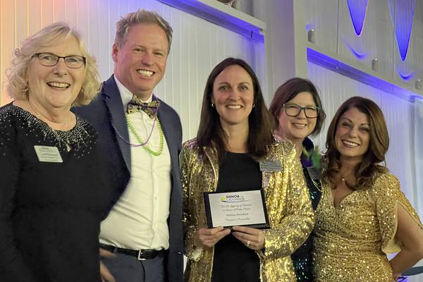 Former director honored at Genoa Area Chamber of Commerce awards dinner 