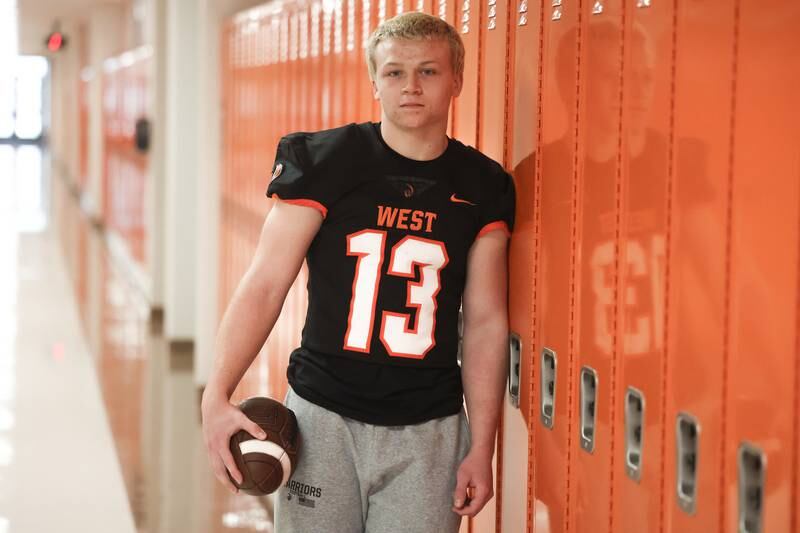 Lincoln-Way West running-back Joey Campagna Herald-News 2023 Football Offensive Player of the Year. Monday, Dec.11th, 2023 in New Lenox.