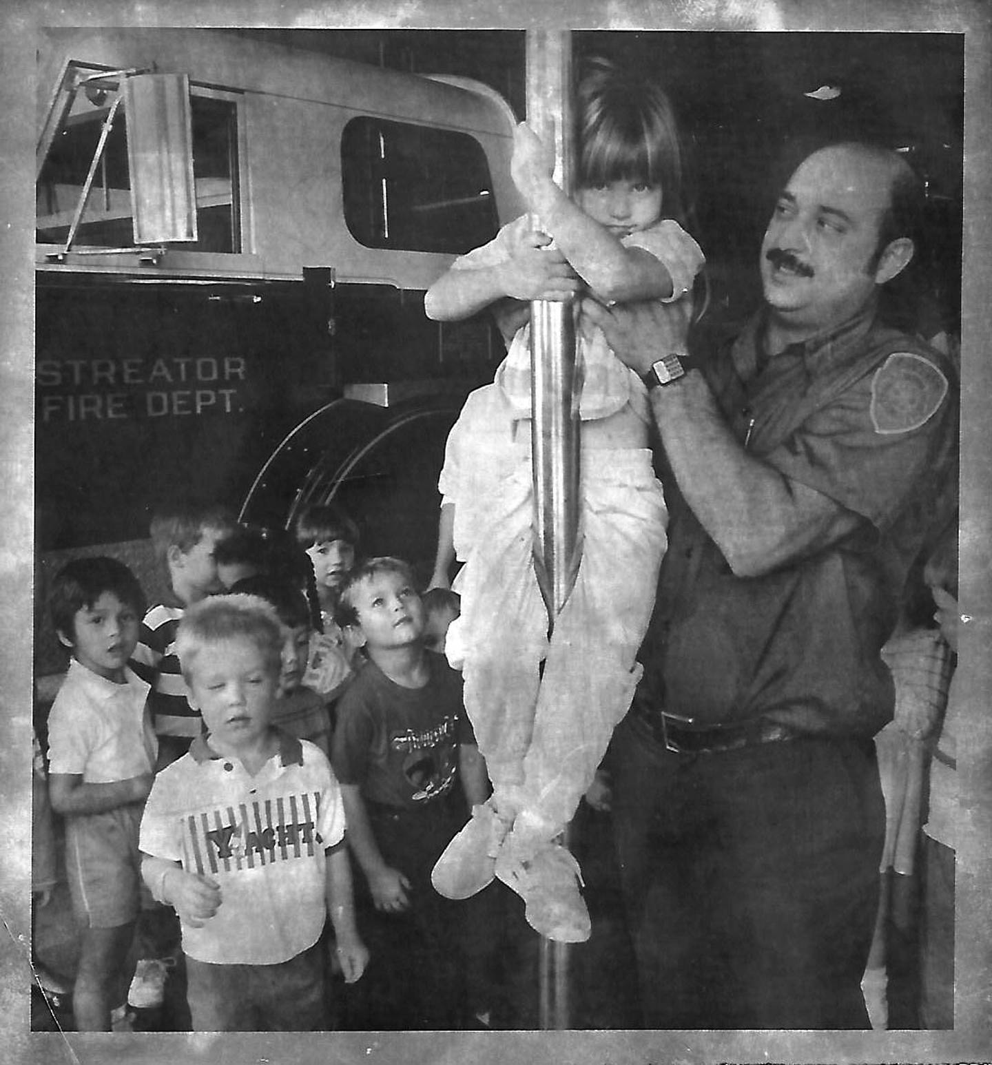 A Holy Trinity Lutheran preschool class of 1988 visits the Streator Fire Department.