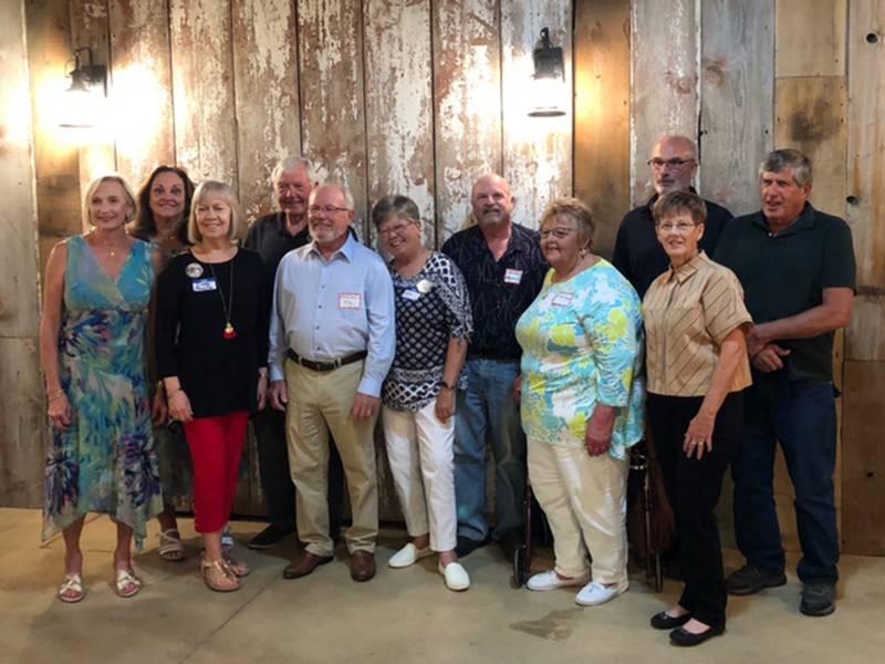 Those from the class included Janice Kirkpatrick Berlin, Don Hartz, Terry Mullin, Gail Edlefson, Ron Teske, Cheryl Sandrock Parrett, Cindy Dale Plumley, Roger Bolin, Vicki Heward Stevens, Veronica Opsal Snipes and Kathy Swanson Johnson.
Those who also attended festivities but are not shown in the photo include Roger Jones, Dave Jensen, Roger Larson, Rita Landsiedel McNinch and Teresa Stoller Gudeman.