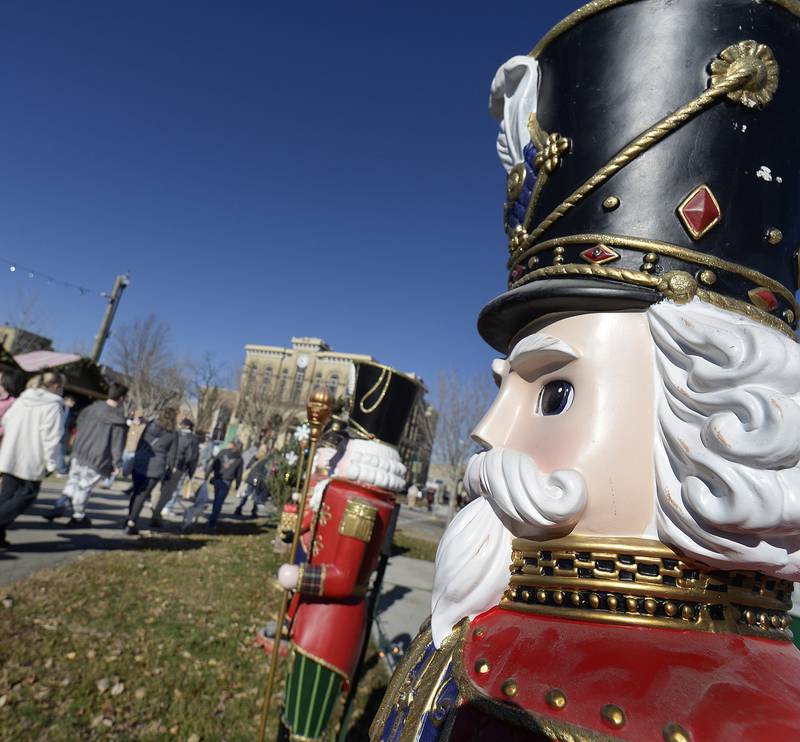 Nutcracker figures greeted hundreds to the Jordan block in Ottawa on Saturday, Nov. 26, 2022, for the first weekend of the Chris Kringle Market.