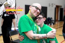 Huntley teacher commits to cancer research by shaving her head in honor of former student 