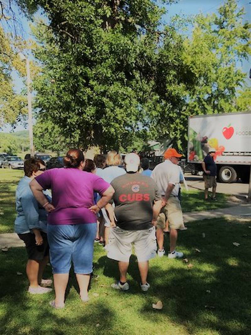 Hall Township Food Pantry will distribute food to individuals and families in need Saturday, Aug. 19 with a mobile food pantry at the Lakeside Shelter in DePue.