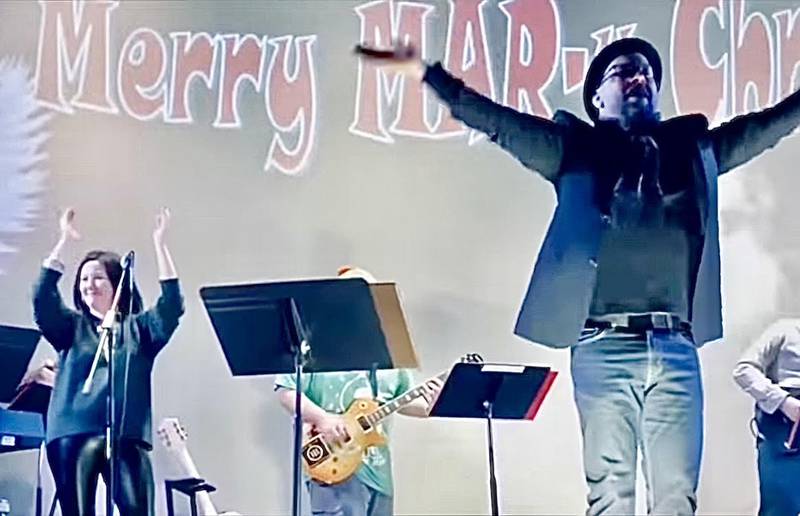 Allison Flood and John Condron perform in "A Merry MAR-y Christmas" in December 2023. A Merry MAR-y Christmas 2024 will be held Saturday at the Mar Theatre in Wilmington and feature holiday music favorites from 20 area performers, visit from Santa, sing-a-long, concessions and cash bar.