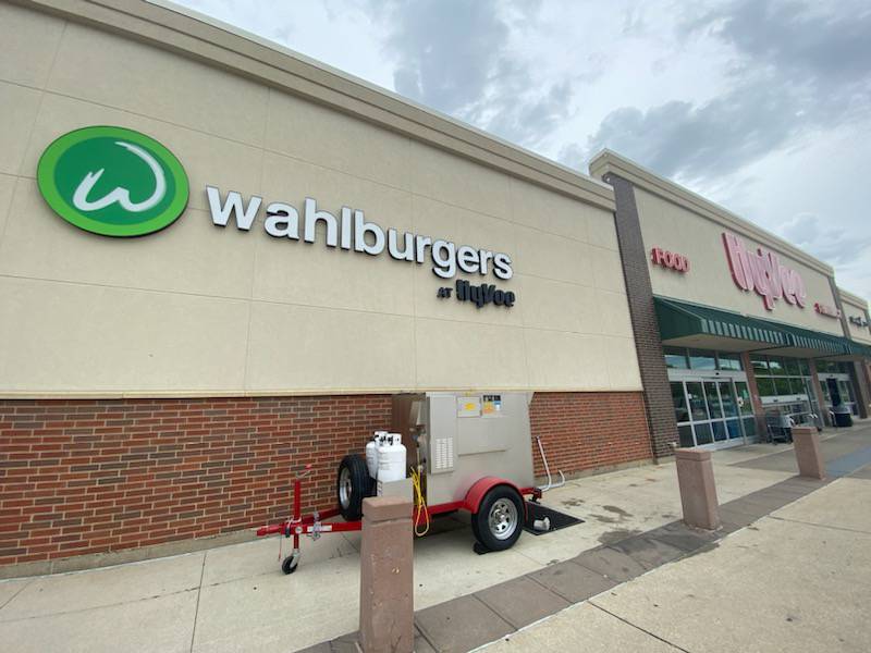 Casual burger restaurant chain Wahlburgers is set to open a new location inside Hy-Vee grocer, 2700 DeKalb Avenue, Sycamore, shown here Sunday, Aug. 13, 2023.