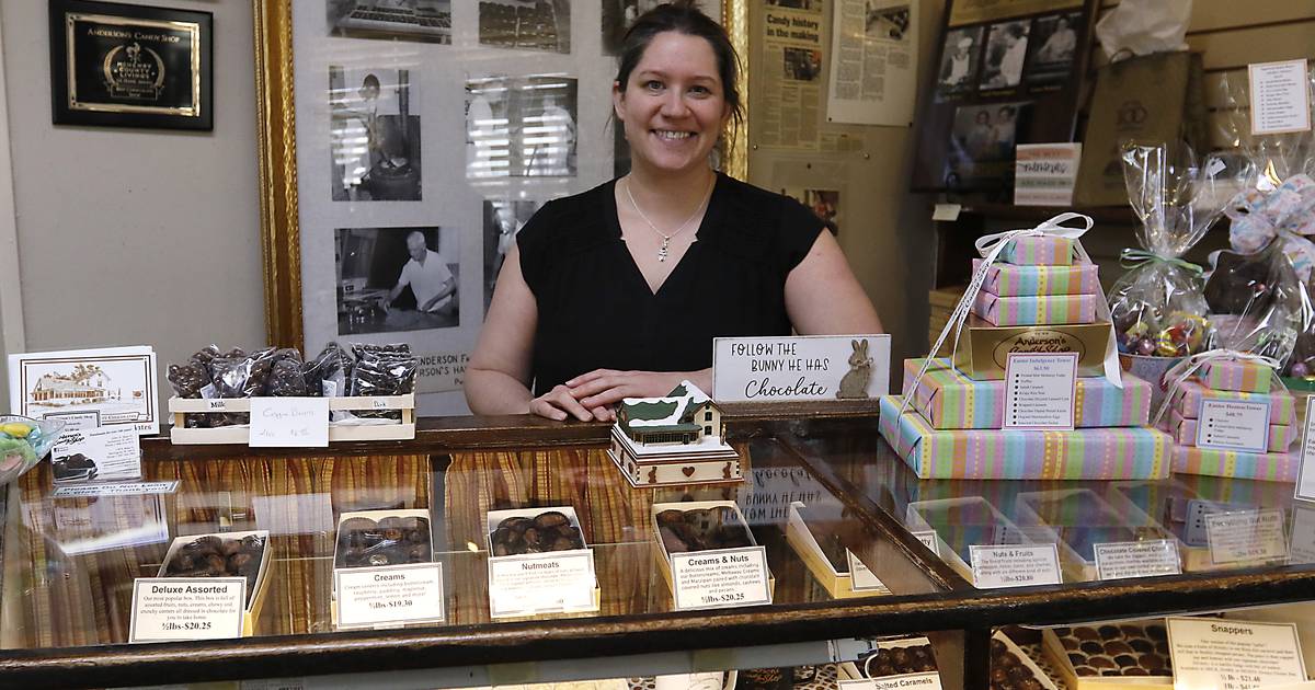 Late Easter means long chocolate season for Anderson’s Candy Shop in ...