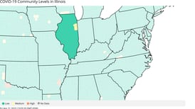 IDPH: 2 counties at ‘medium’ COVID-19 risk; new weekly low for deaths reported