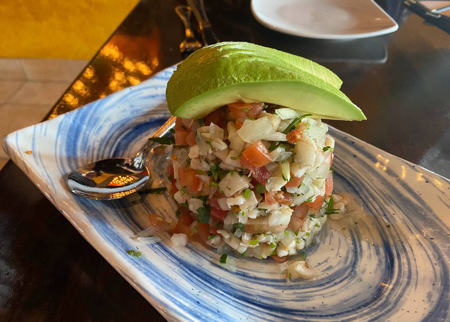 We ordered ceviche ($16.99) to start our meal at Antigua Mexican Brunch and Grill in Algonquin.