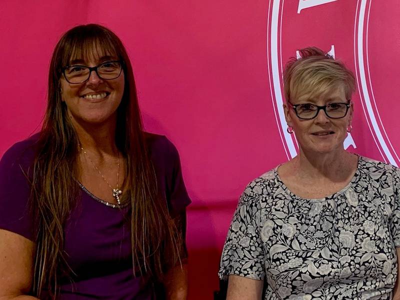 (Left to right): Career Advisor’s Shelley Zinke and Paige Fritz