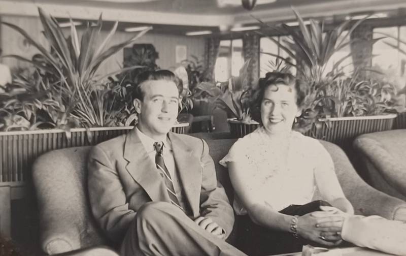 Helge and Maj-Lis Erikson met on a ship coming to American in 1954. They eventually lived in Geneva. Their daughter, Ingrid Rowlett, donated embroidered linens that her mother brought from Sweden to the Geneva History Museum.
