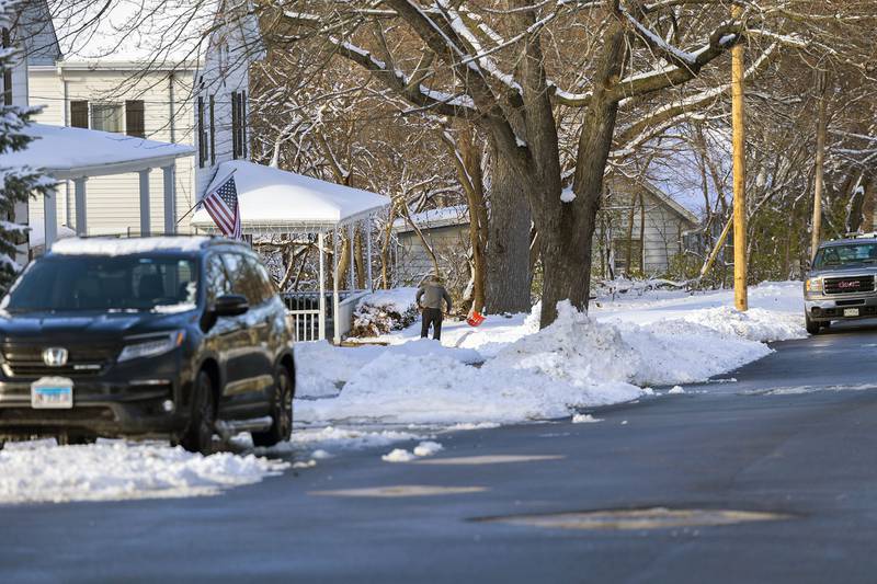 Sauk Valley residents worked overtime with the shovels Sunday, Nov. 30, 2025, as snow fell early Saturday and into the early hours of Sunday.