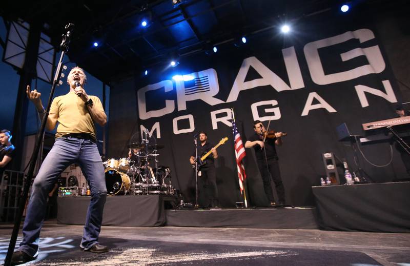 Country Music crooner Craig Morgan sings during the 102nd Marshall-Putnam Fair on Thursday, July 13, 2023 in Henry.