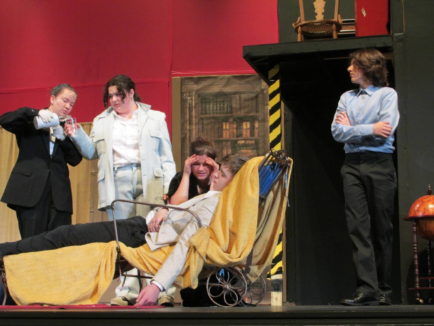Streator High School Drama Department students rehearse "The Play That Goes Wrong" on Monday, Oct. 31, 2022, ahead of their weekend performance at the high school's auditorium.