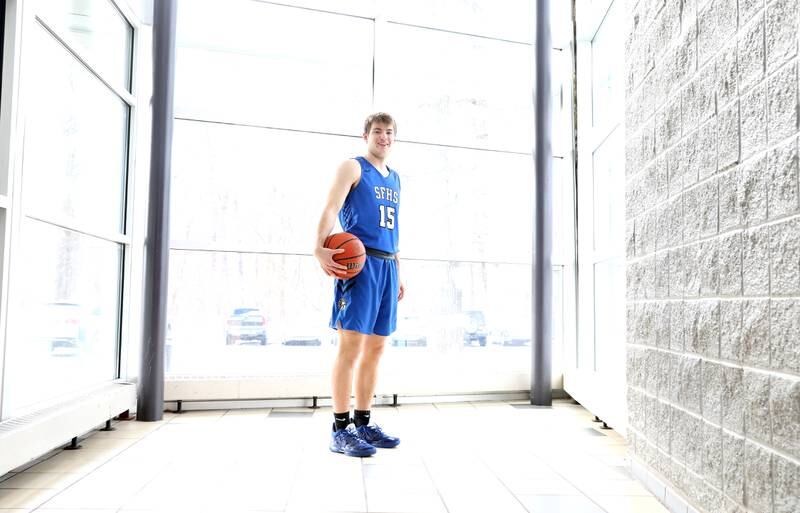 St. Francis’ Brendan Yarusso is the Kane County Chronicle Boys Basketball Player of the Year.