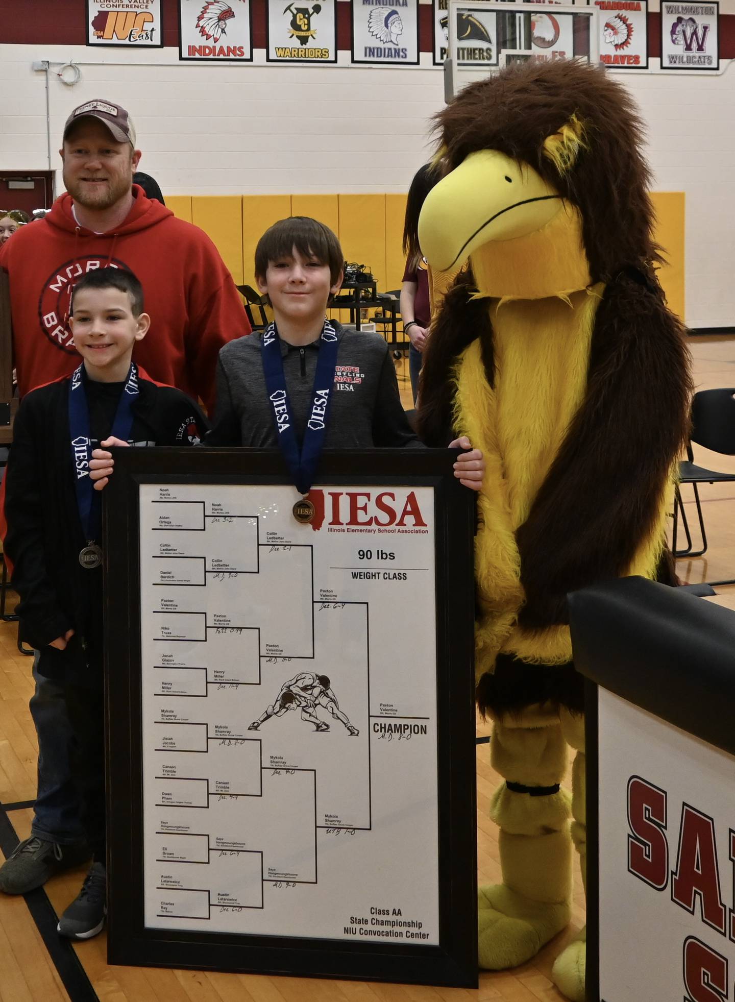 Parker and Paxton Valentine competed at the IESA AA State Wrestling meet on March 10-11 at Northern Illinois University.