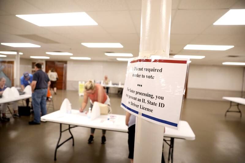 Voting in the General Primary Election at the Sugar Grove Community Center on Tuesday, June 28, 2022.