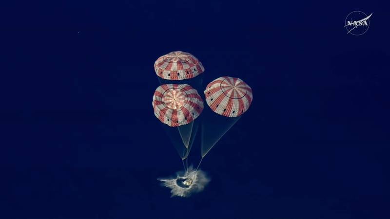 Artemis II astronauts return from moon with a splashdown to close out a record-breaking lunar voyage