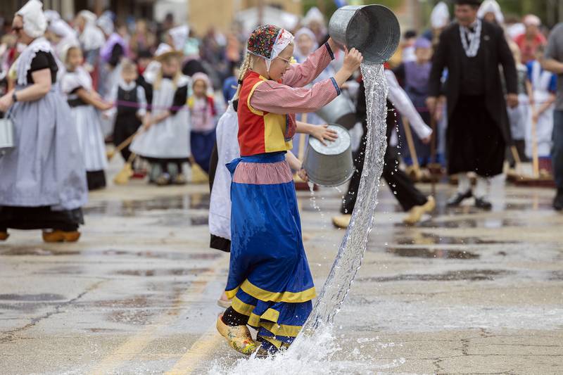 After the scrubbing of the street, the Dutch Days parade makes its way through downtown Fulton Saturday, May 3, 2025. The city goes all out for their annual fest paying homage to their deep Dutch roots.
