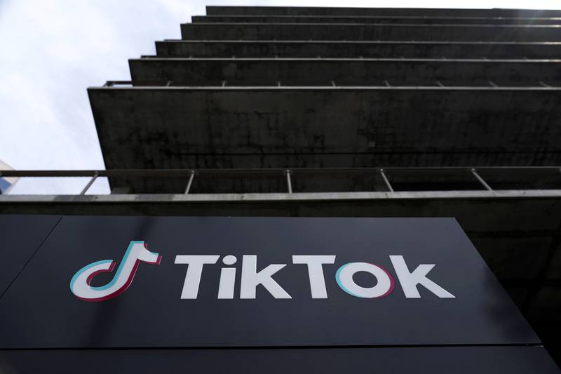 FILE - The TikTok Inc. building is seen in Culver City, Calif., on March 17, 2023. Former President Donald Trump said Monday, March 11, 2024, that he still believes TikTok poses a national security risk. But he opposes banning the hugely popular app because doing so would help its rival, Facebook, which he continues to lambast over his 2020 election loss. (AP Photo/Damian Dovarganes)
