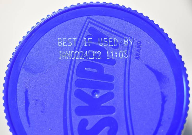 Calendar dates stamped on packaged food, like peanut butter, represent an estimated period of best quality. (Jeff Knox | Staff Photographer)