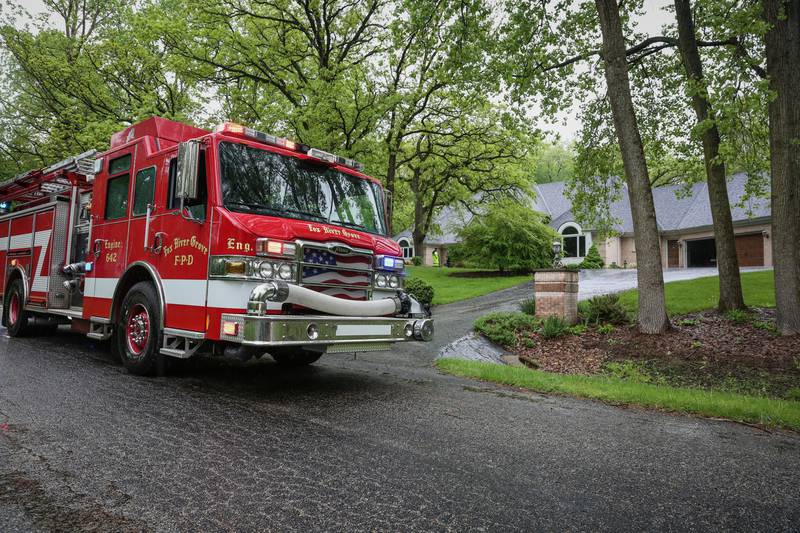 A fire in Barrington Hills Wednesday, May 18, 2022, caused no injuries.