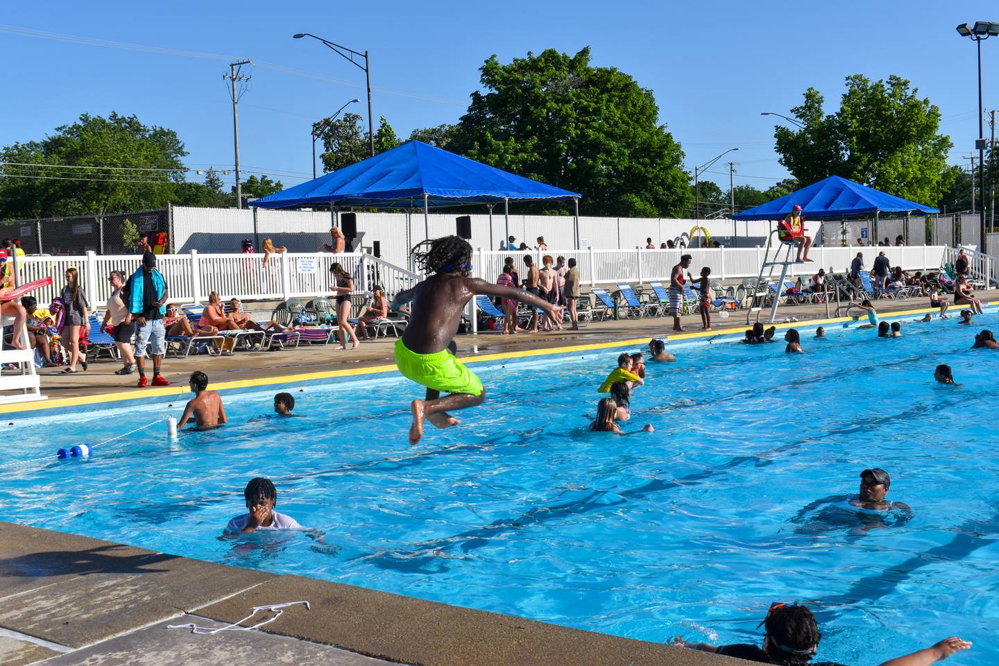Hopkins Park Pool visitors during the 2022 pool season.